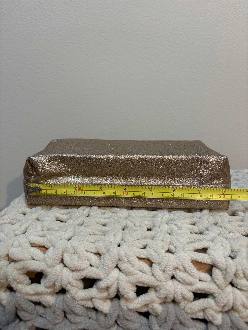 Lancome Glitter Zip Cosmetic Pouch - Gold - Picture 9 of 12